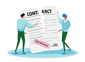 ziek uit dienst contract